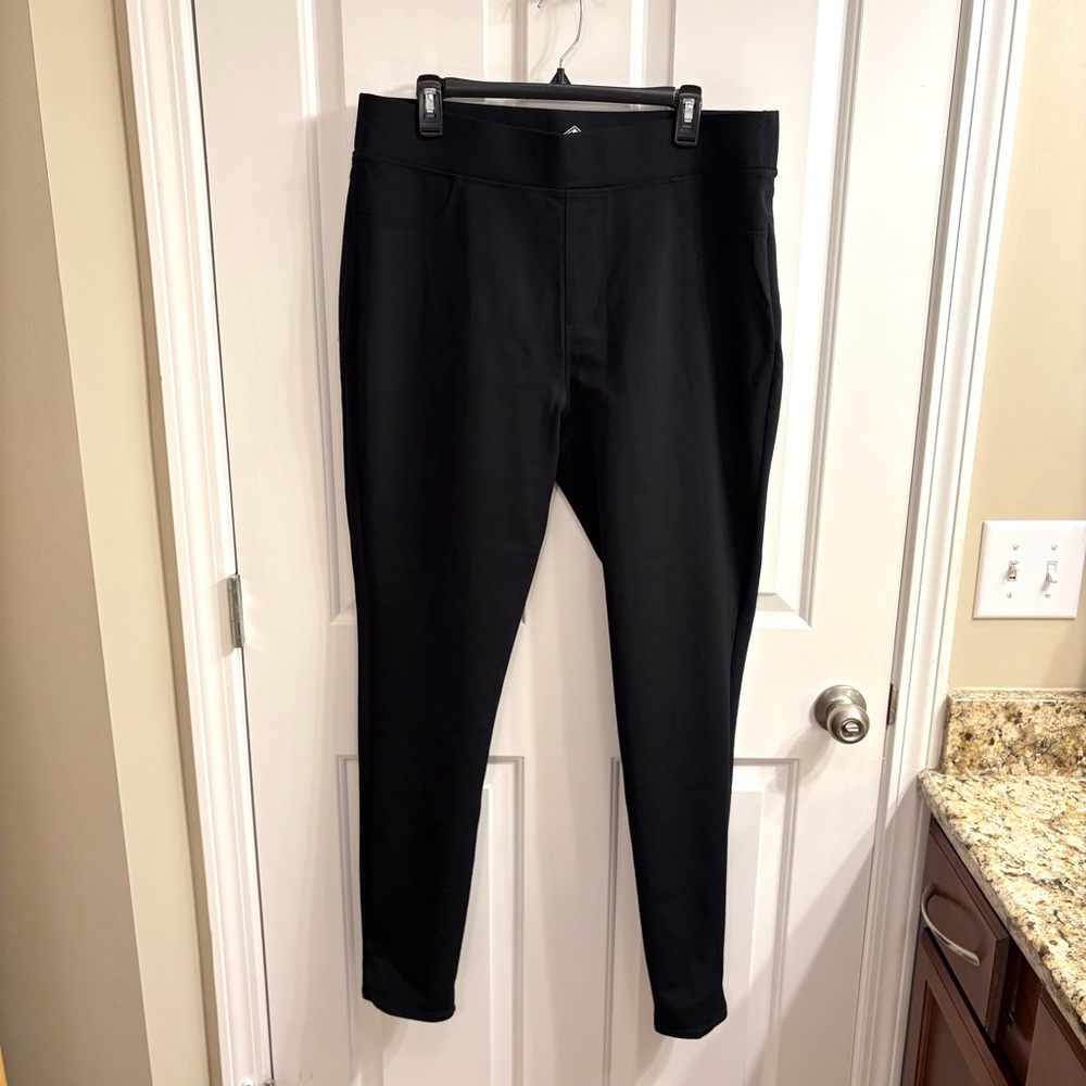 TALL St. John's Bay Black Skinny Leg Ponte Pants XL Tall